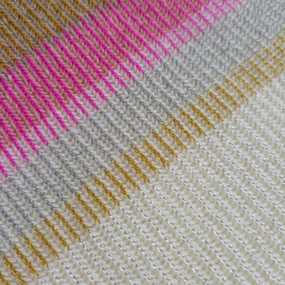 Missoni Colorblock Metallic Stripe Ribbed Cashmere Sweater Dress - Picture 9 of 14
